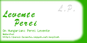 levente perei business card